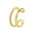 Earcuff, zilver geel-verguld (11x3mm.) - 23703
