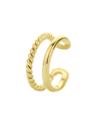 Earcuff, zilver geel-verguld (11x3mm.) - 23703