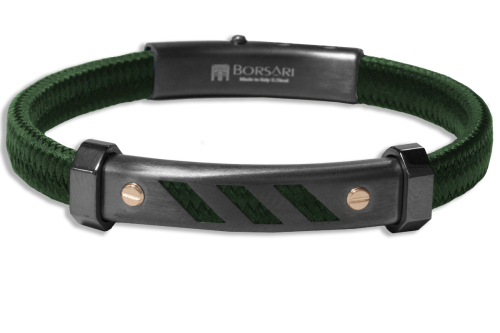 Borsari Gioielli heren armband, BR-NAUTICO92 Groen - 23712