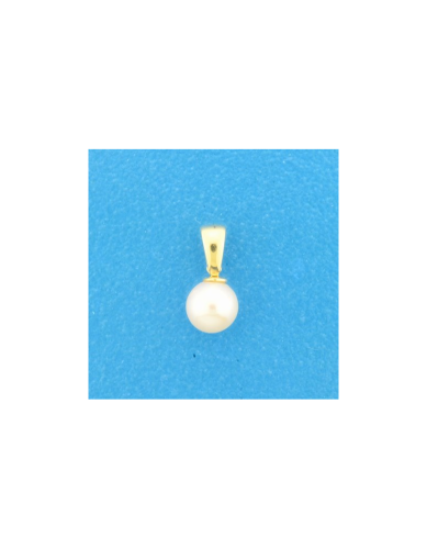 Hanger, 14krt.goud met zoetwaterparel (6mm.) - 23729