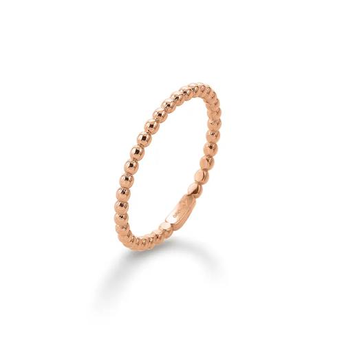 Ring, 14krt.rose goud pareldraad (maat 56) - 23732