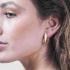 Jorge Revilla Oorhangers, zilver verguld Love Collection (lengte: 26mm.) - 23764