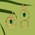 Jorge Revilla Oorhangers, zilver verguld met Iolite Pendulum Collection (lengte: 54mm.) - 23767