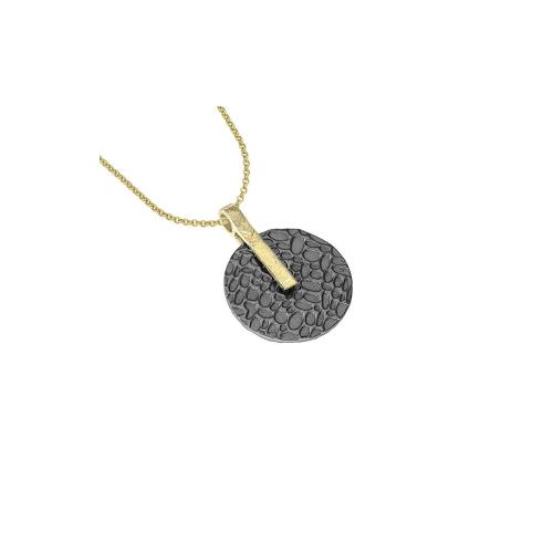 Jorge Revilla Hanger, zilver verguld/black-ruthenium Kymbal Collection excl.collier (lengte: 24mm.) - 23776