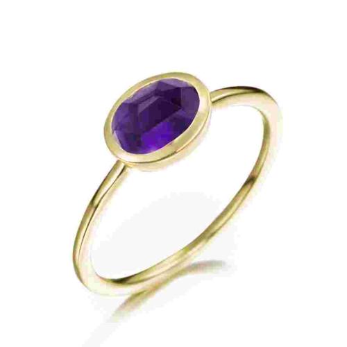 Jorge Revilla Ring, zilver verguld met Amethist Shade Collection (maat: 18,25) - 23794