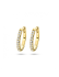 Oorringen, 14krt.goud met diamant totaal 0.23ct (14,5x1,7mm.) - 23822