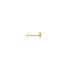 Flat back piercing, 14krt.goud met zirkonia PER STUK!! (3,5 mm.) - 23823