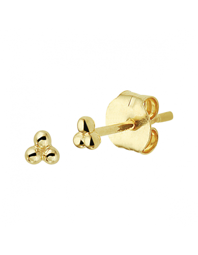 Oorknoppen, 14krt.goud bolletjes (2,5mm.) - 23824