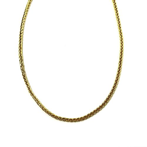 Fjory Collier, 14krt.goud met massief zilveren kern spiga 3mm. (lente:45cm.) - 23829