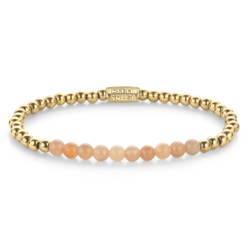 Rebel and Rose Armband Sunstone meets Yellow Gold 4mm (16,5cm) - 23840