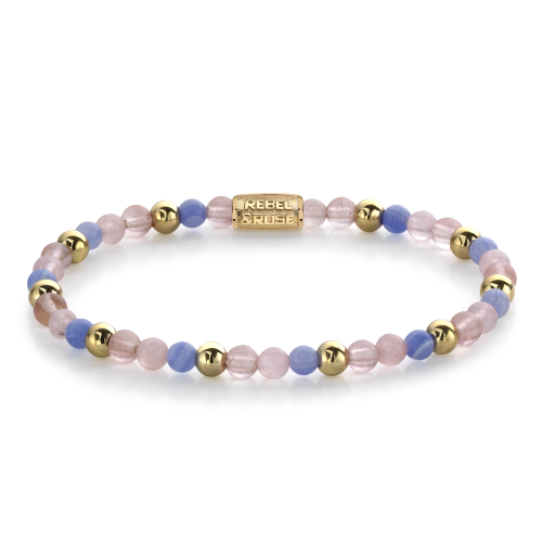 Rebel and Rose Armband Pink Summer Vibes - 18ct yellow gold ionplated 4mm (16,5cm) - 23863