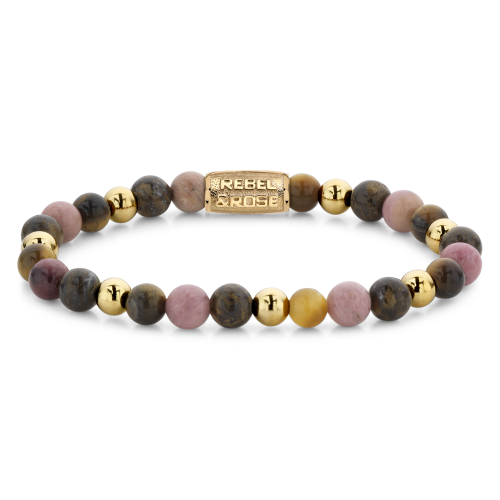 Rebel and Rose Armband Winter Glow - 18 ct yellow gold ionplated 6mm (16,5cm) - 23871