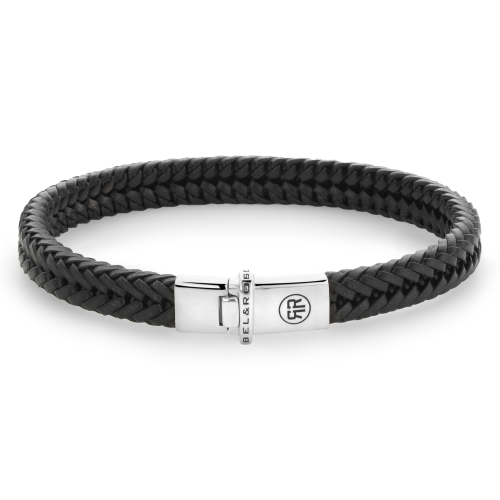 Rebel and Rose Armband Small Braided Apollo Black (19cm) - 23887