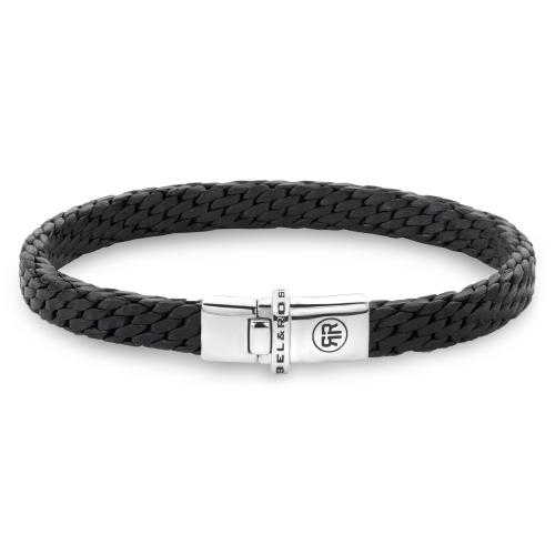 Rebel and Rose Armband Woven Small Patina Black (19cm) - 23891