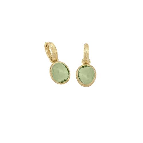 Jorge Revilla Oorhangers, zilver verguld met Aventurijn Shade Collection (lengte: 26mm.) - 23922
