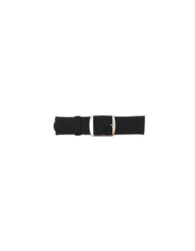 Horlogeband 20mm Perlon Zwart - 23935
