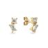 Jackie Oorknoppen, 14krt.goud "Sparkling Studs" met wit topaas - 23951