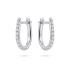 HC Oorringen, zilver met zirkonia ovaal (2x15mm.) - 23956