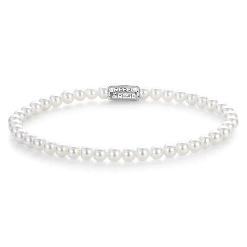 Rebel and Rose Armband Pearl Gem 4mm (maat S: 16,5cm) - 23964