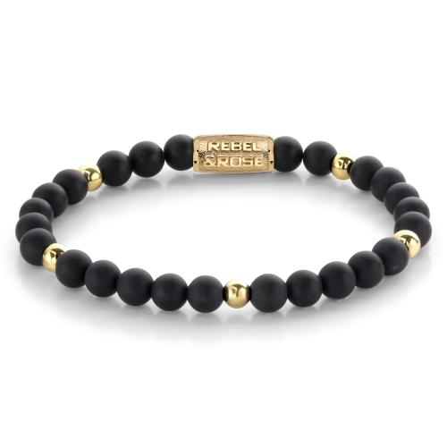 Rebel and Rose Armband Matt Black Madonna (maat S: 16,5cm) - 23971