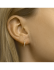Oorringen, 14kt.goud met zirkonia (14x2mm.) - 24009