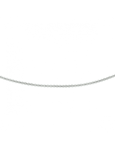 HC Collier, 14krt.witgoud anker schakel 1,2mm. (lengte: 42cm.) - 24028