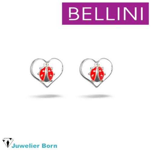 Bellini Oorknoppen, model 575.069 Lieveheersbeestje in hart - 24042