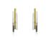 AUDAR Oorknoppen, model E1992 zilver met 18krt.goud (lengte 28mm) - 24076