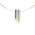 AUDAR Collier met hanger, model P1992S zilver/18krt.goud 29mm. (lengte:45cm.) - 24078