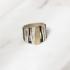 AUDAR Ring, model 1628 zilver met 18krt.goud (maat 60) - 24079