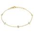 HC Armband, zilver verguld met  zirkonia (lengte: 17-19cm.) - 24085
