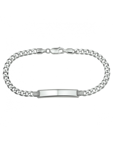 HC Graveerarmband, zilver gourmette (lengte 19cm.) - 24101