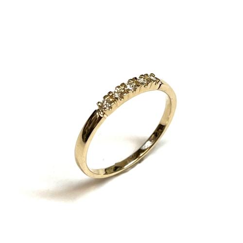 Eclat Alliance Ring, 9krt.witgoud met 5 diamanten totaal 0,15ct. - 24119