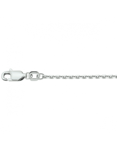 HC Collier, zilver gerhodineers ankerschakel (lengte: 45cm.) - 24130