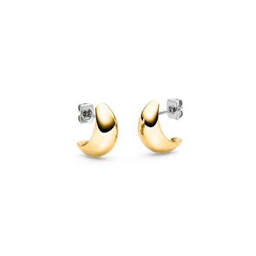 Boccia Oorknoppen, titanium verguld model 05089-02 (8x16mm.) - 24145