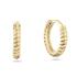 Jackie Oorhangers, 14krt.goud "Cap Ferrat Hoops" (10x2,3mm.) - 24151