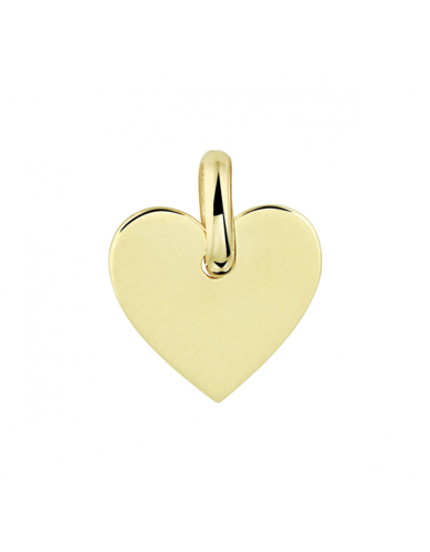Hanger, 14krt.goud graveerplaatje hart (10mm.) - 24160
