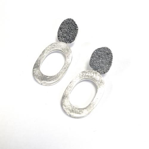 AUDAR Oorhangers, model E2143L zilver (lengte 3,7cm) - 24169