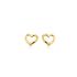 HC Oorknoppen, zilver verguld hart (8mm.) - 24181