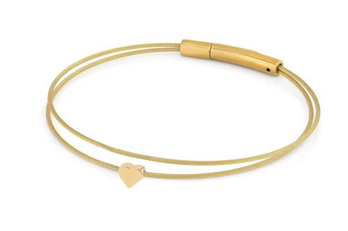 CLIC, Thinking of You edelstaal vergulde armband met Hartje (maat: 18cm.) - 24203