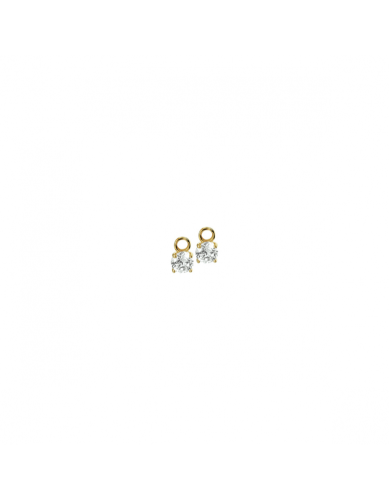 Oorbedels met  zirkonia (3,5mm.) - 24209