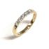 Memoire Ring, 14krt.bicolour goud met 5 diamanten totaal 0,25ct. (maat 56) - 24261