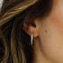 Oorringen, zilver met zirconia (2x20mm.) - 24287