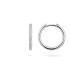 Oorringen, zilver met zirconia (2x20mm.) - 24287