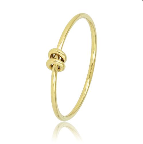 My Bendel Ring, staal verguld met twee ringetjes - 24290