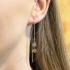 Jeh Jewels, Oorhangers model 20333 zilver verguld met Labradoriet (lengte 5cm.) - 24293