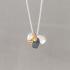 Jeh Jewels Collier, model 21519 met hanger zilver/oxie/verguld (lengte: 42cm.) - 24296