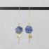 Jeh Jewels, Oorhangers model 21340 zilver verguld met kyaniet (lengte 5cm.) - 24297