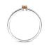 Ring, zilver gerhodineerd met citrien (maat 17) - 24300