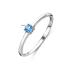 Ring, zilver gerhodineerd met topaas (maat 16,5) - 24301